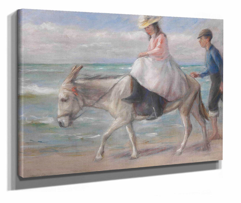 Kind Auf Einem Esel Reitend by Max Liebermann