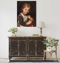 Kind Mit Puppe by Franz Von Defregger