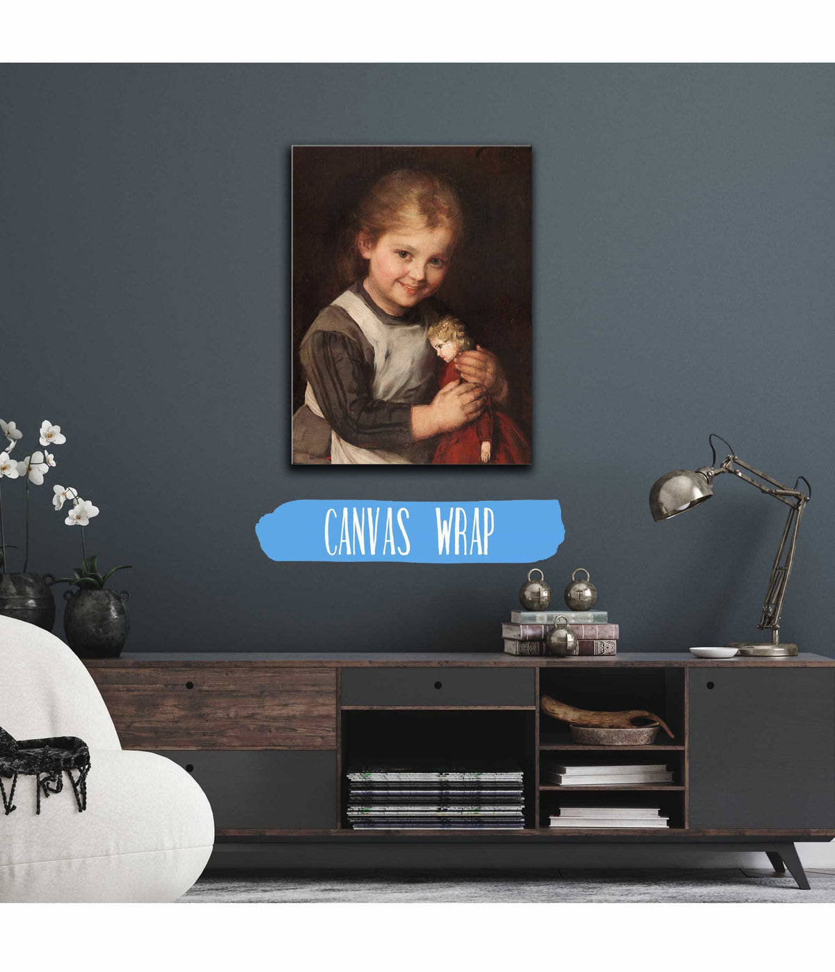 Kind Mit Puppe by Franz Von Defregger