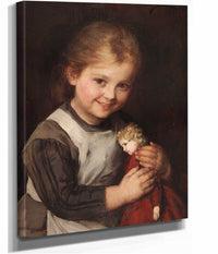 Kind Mit Puppe by Franz Von Defregger