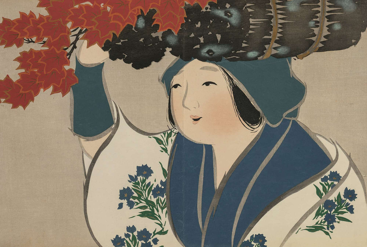 Kindling Salesgirl Kurokiuri by Kamisaka Sekka