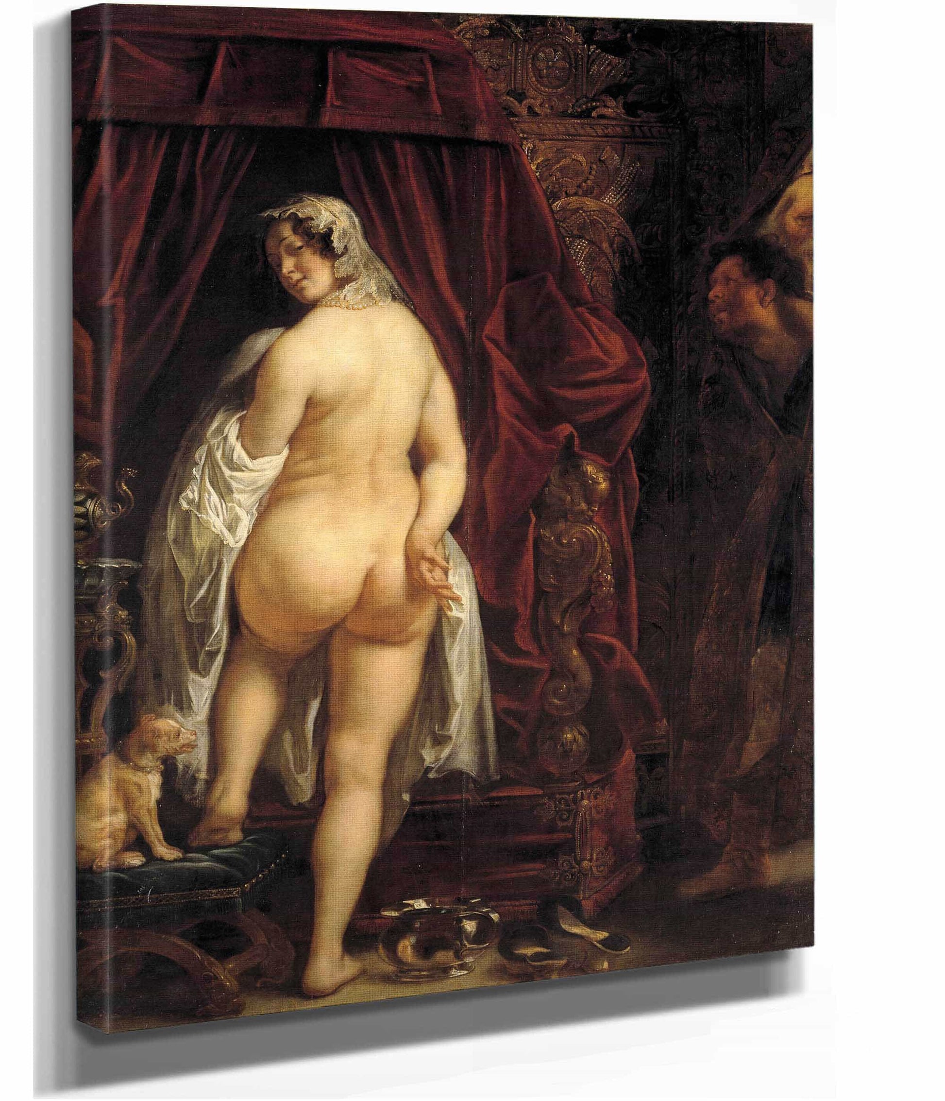 King Candaules Of Lydia Showing His Wife To Gyges by Jacob Jordaens