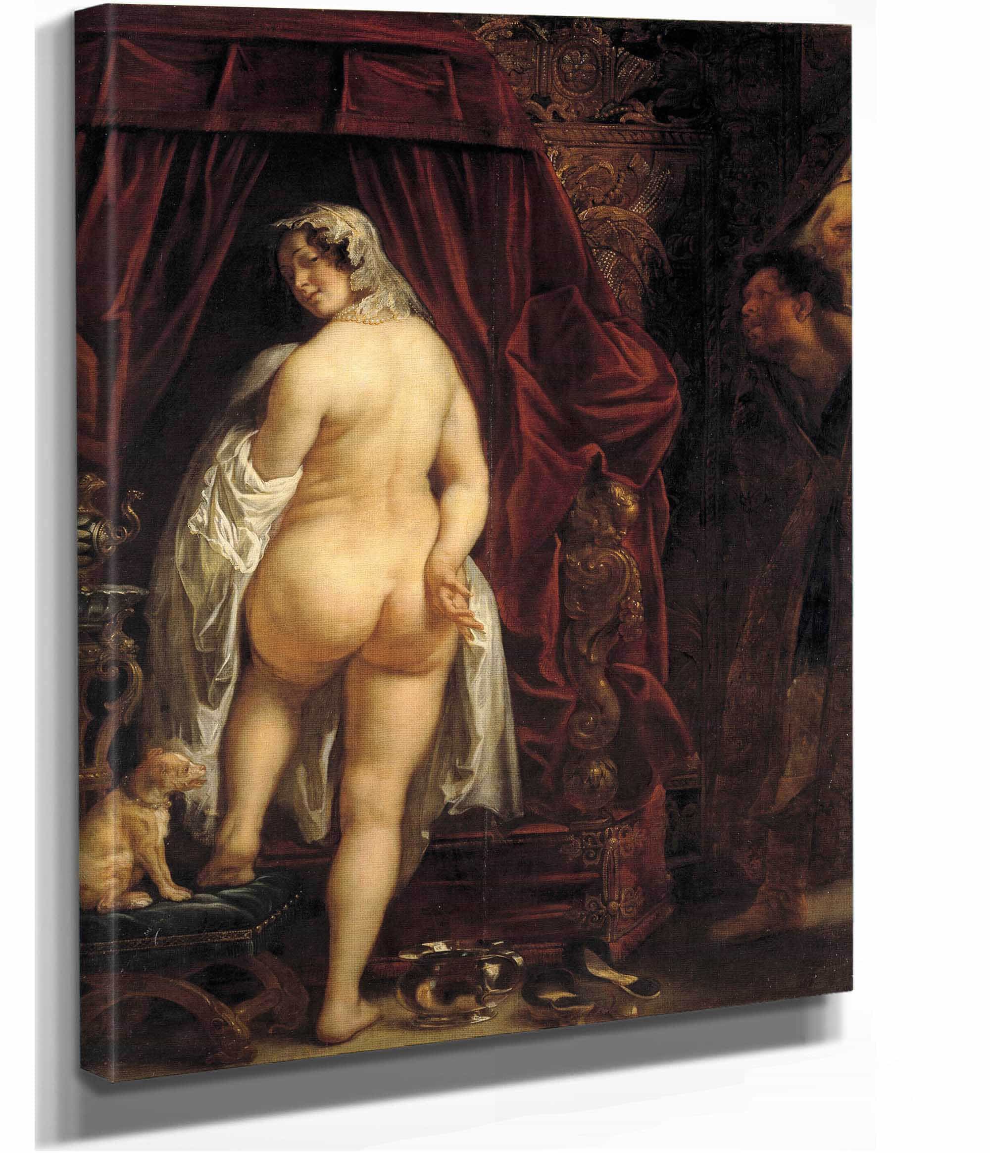 King Candaules Of Lydia Showing His Wife To Gyges by Jacob Jordaens