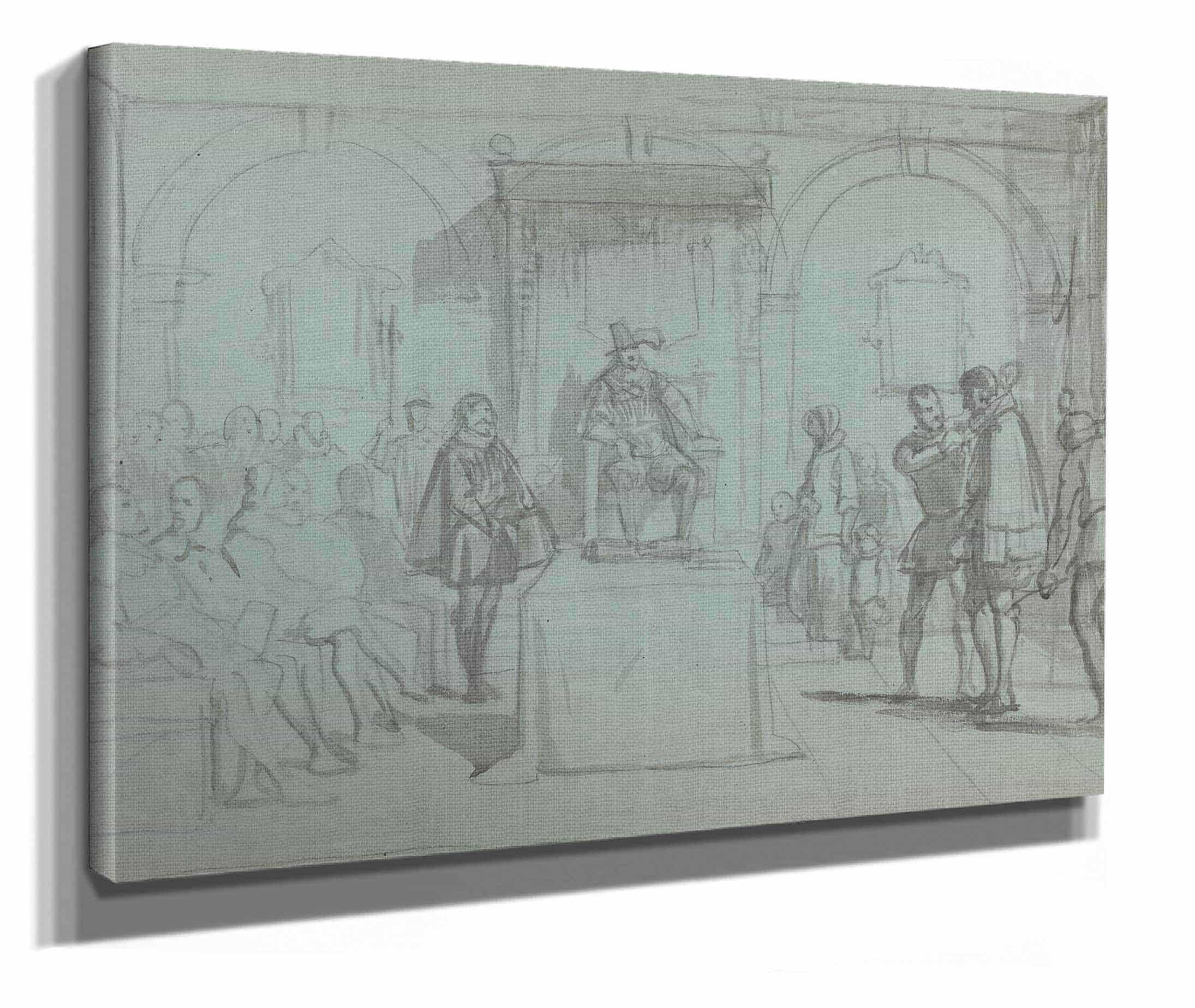 King Christian Iv Of Denmark Judging Christoffer Rosenkrantz by Wilhelm Marstrand