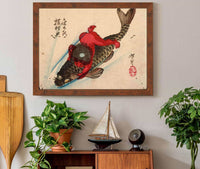 Kintaro Captures The Carp by Tsukioka Yoshitoshi