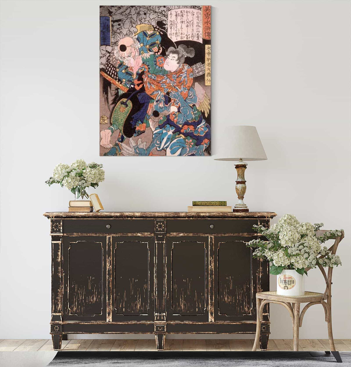 Kiso Komawakamaru Yoshinaka Conquering The Tengu by Tsukioka Yoshitoshi