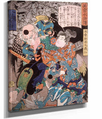 Kiso Komawakamaru Yoshinaka Conquering The Tengu by Tsukioka Yoshitoshi