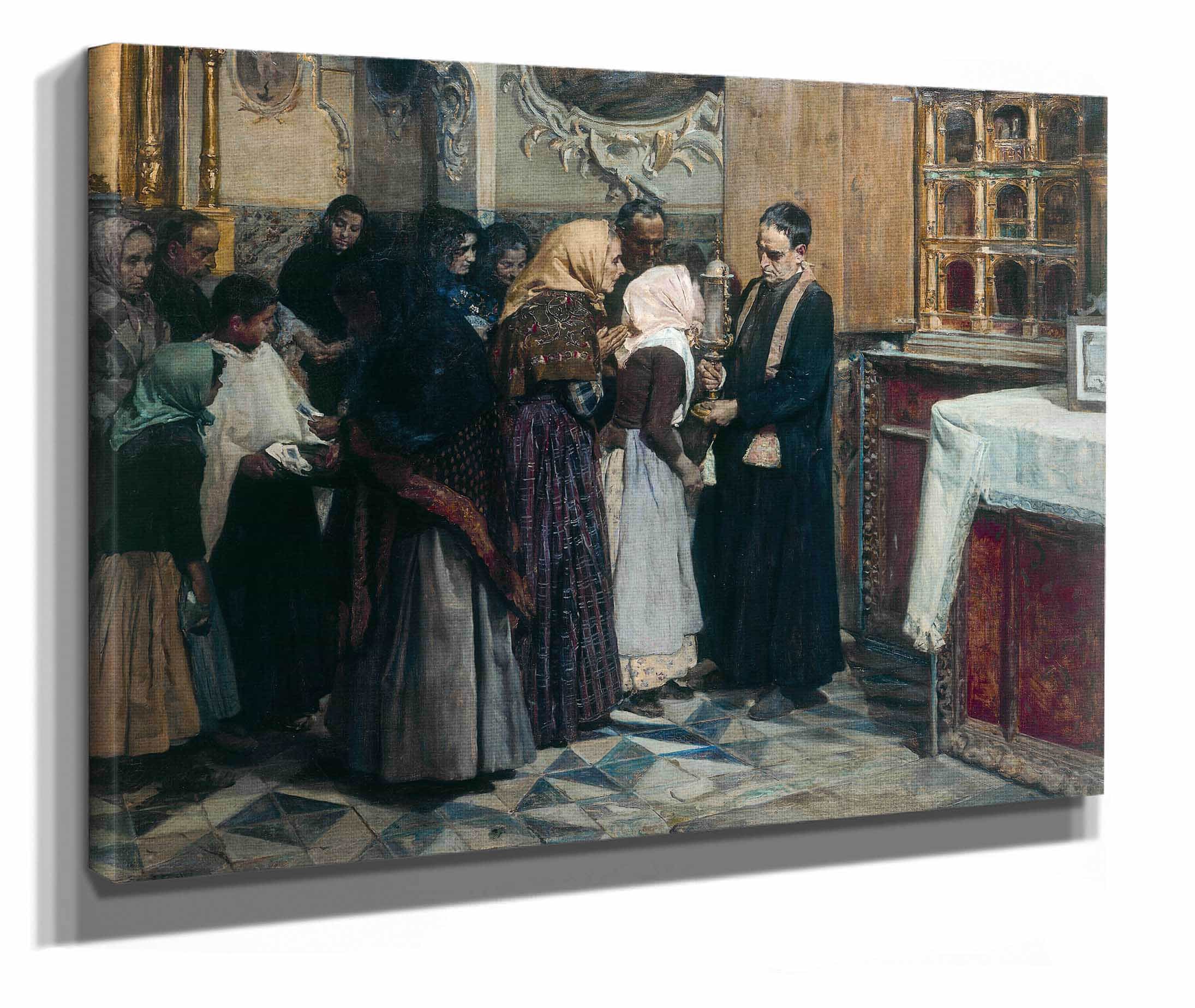 Kissing The Relic by Joaquin Sorolla