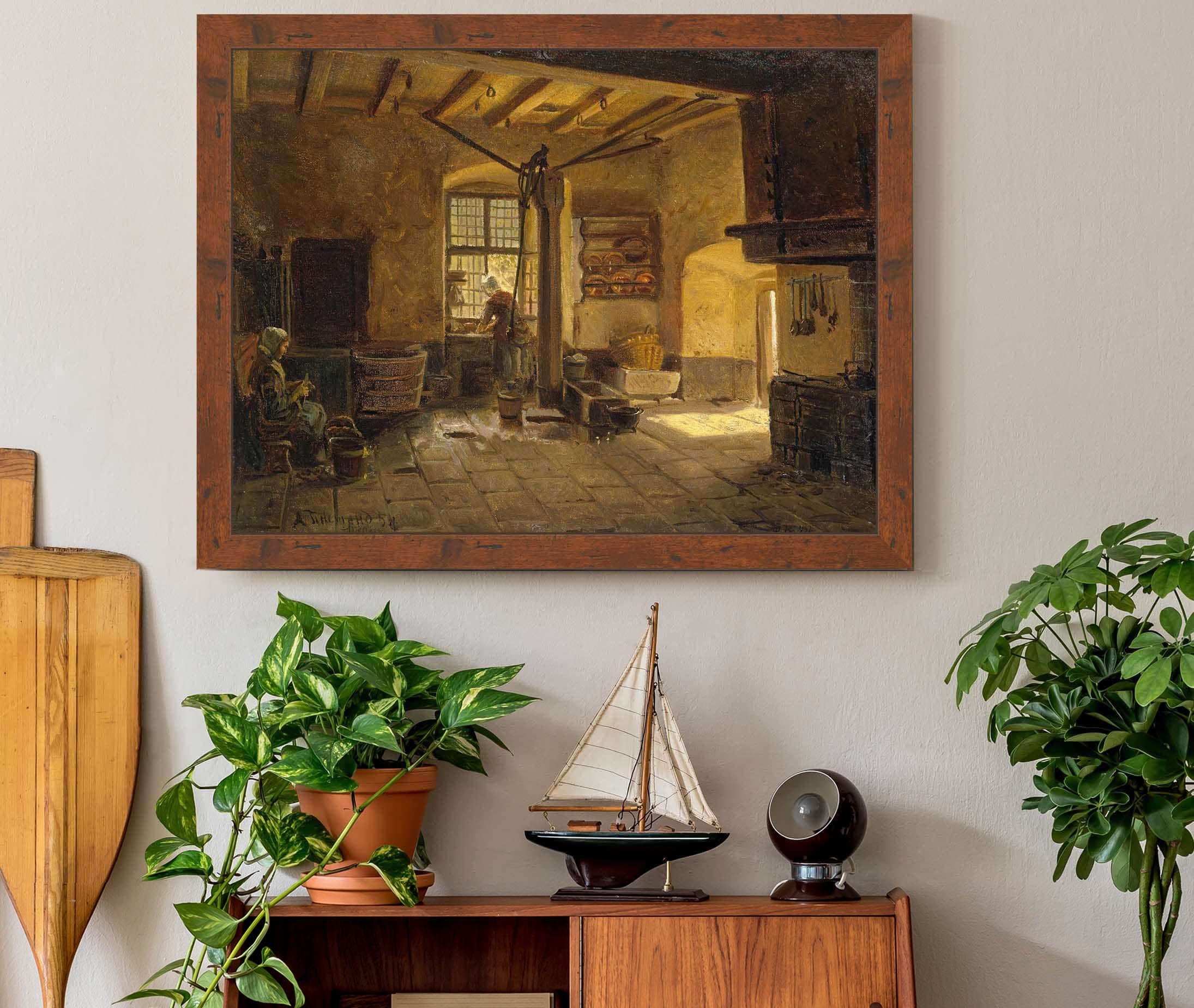 Kitchen Interior by Adolph Tidemand