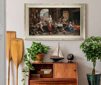 Kitchen Interior With The Parable Of The Great Supper by Joachim Wtewael