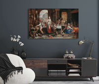 Kitchen Interior With The Parable Of The Great Supper by Joachim Wtewael