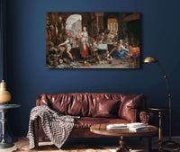 Kitchen Interior With The Parable Of The Great Supper by Joachim Wtewael