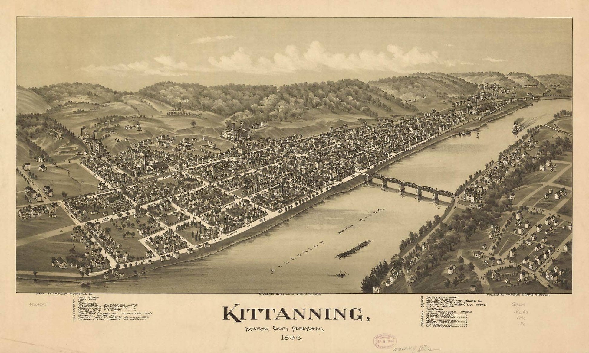 Kittanning Armstrong County Pennsylvania 1896  State Of Pennsylvania