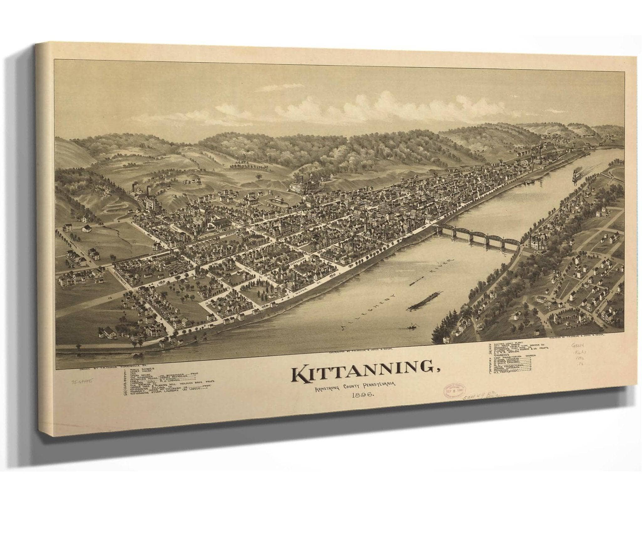 Kittanning Armstrong County Pennsylvania 1896  State Of Pennsylvania