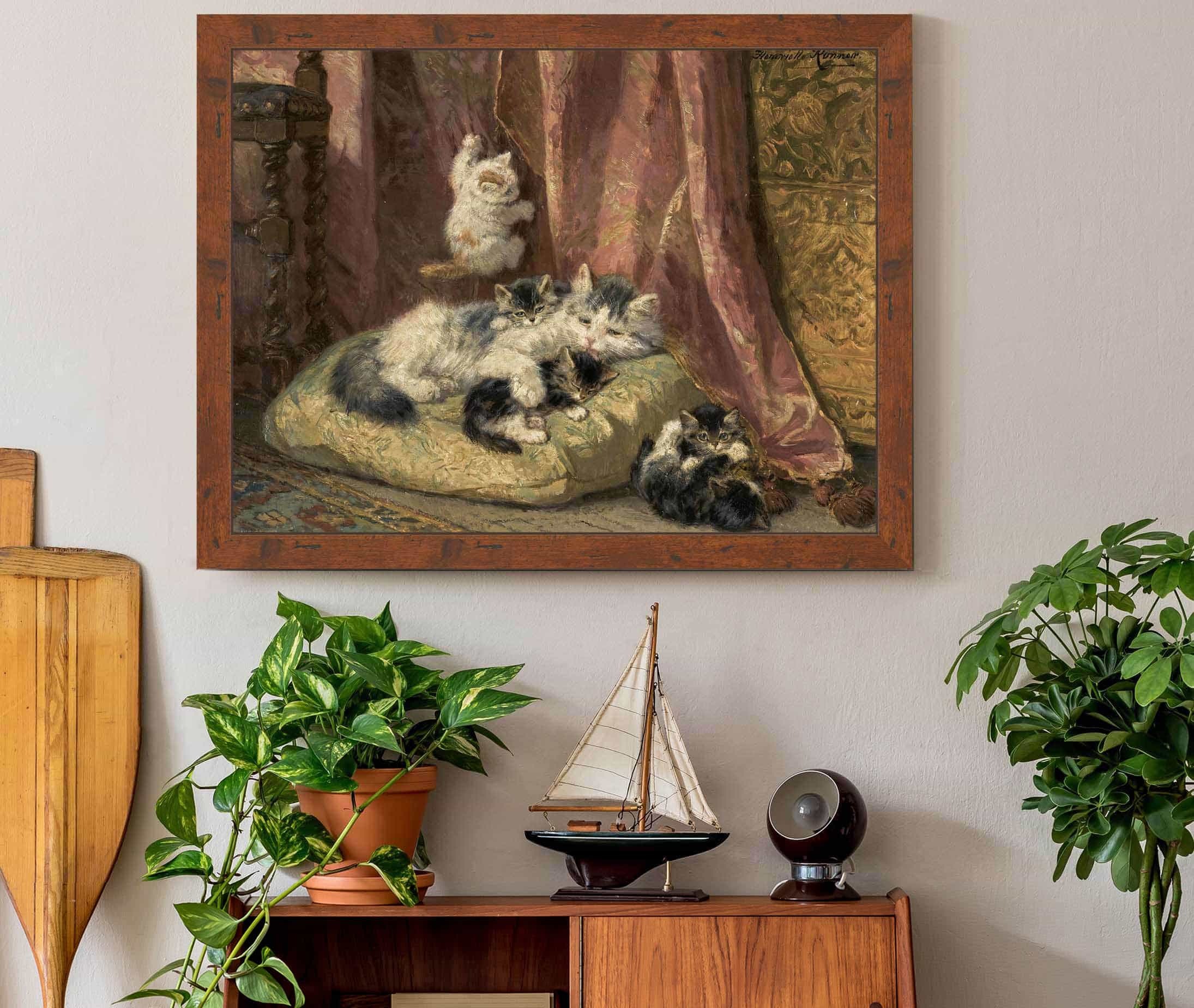 Kittens At Play by Henriette Ronner Knip