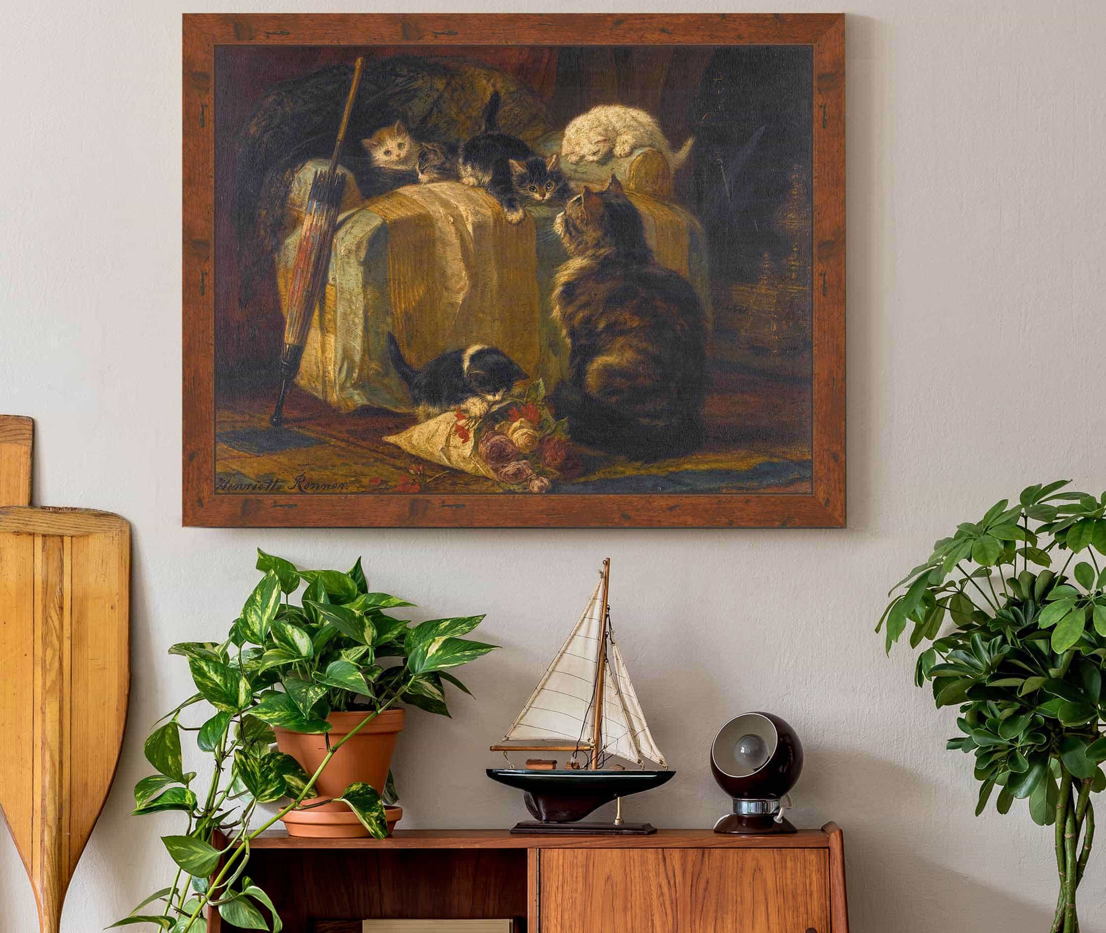 Kittens At Play by Henriette Ronner Knip