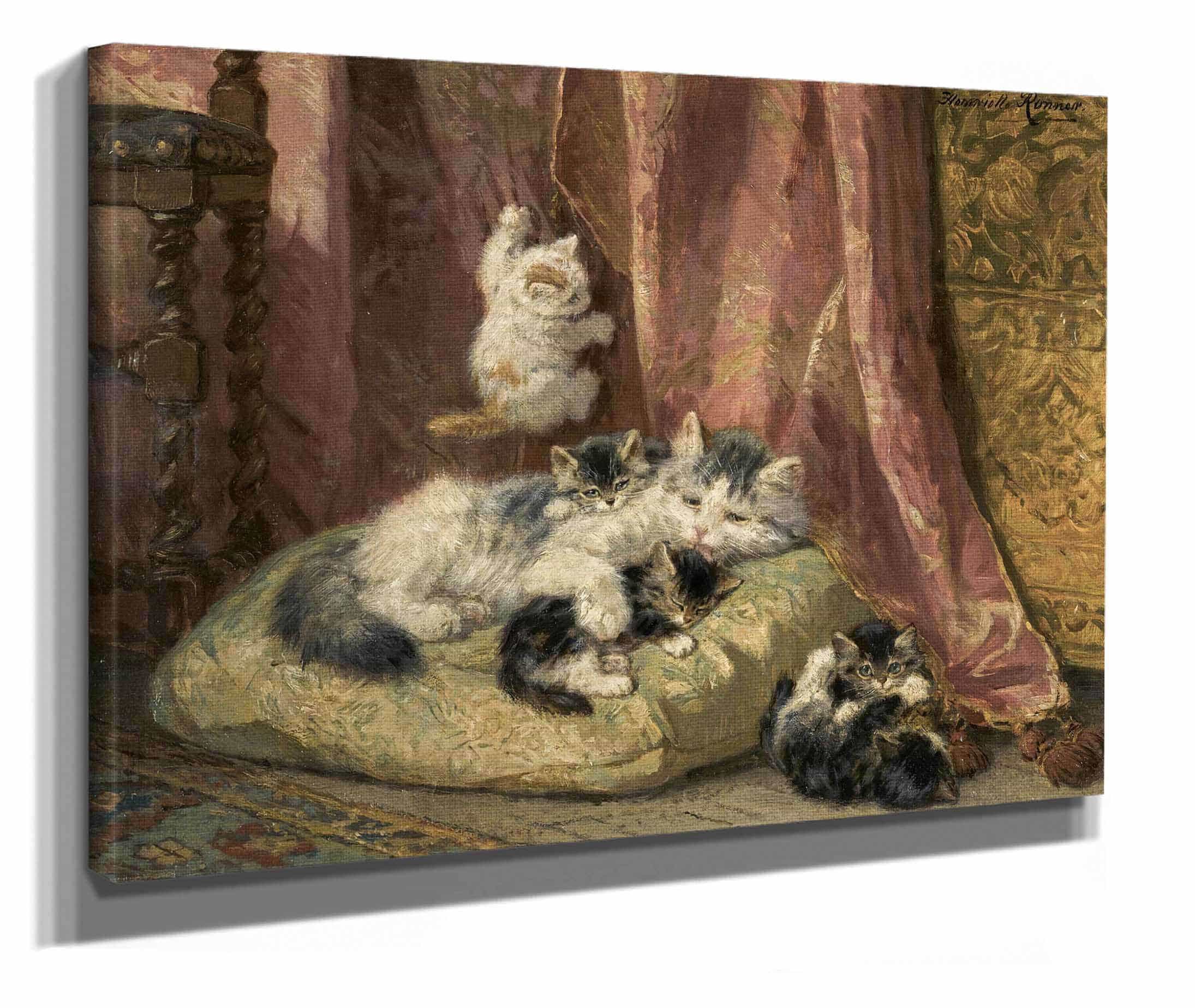Kittens At Play by Henriette Ronner Knip