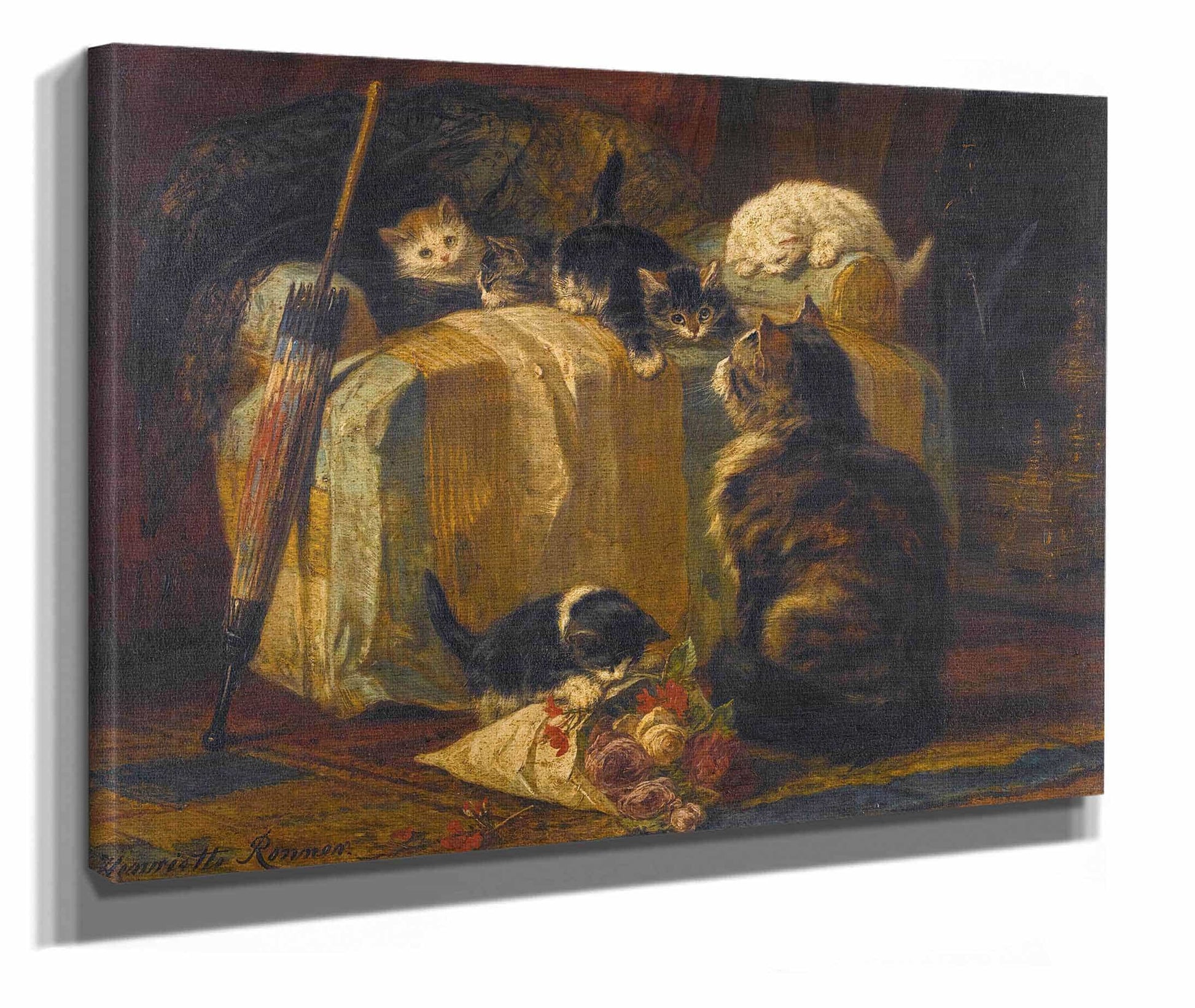 Kittens At Play by Henriette Ronner Knip