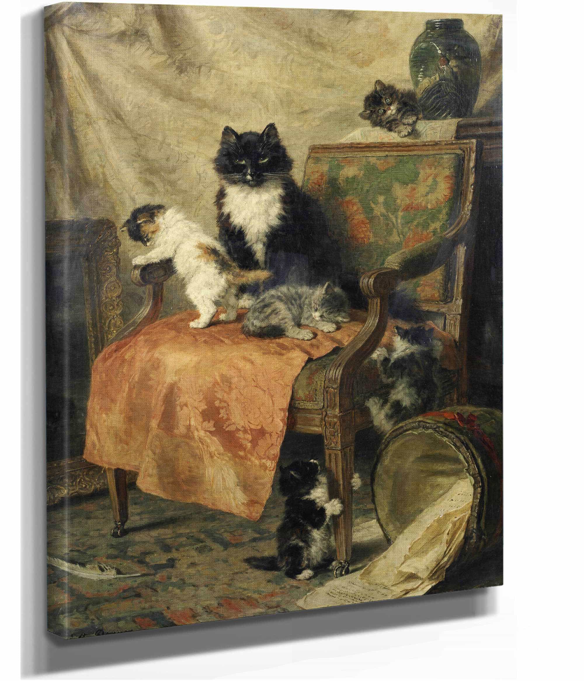 Kittens At Play by Henriette Ronner Knip