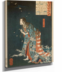 Kiyohime Emerging From The Hidaka River Turning Into A Serpent by Tsukioka Yoshitoshi