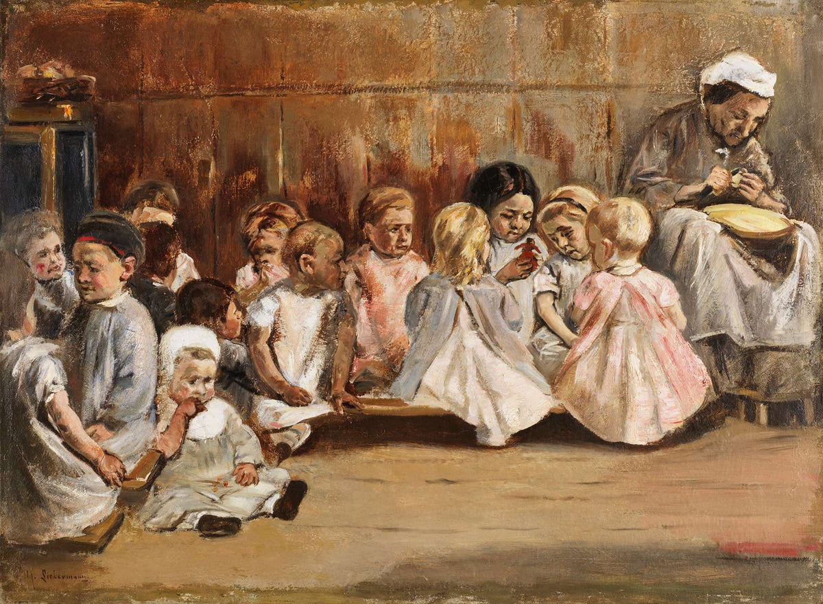 Kleinkinderschule by Max Liebermann