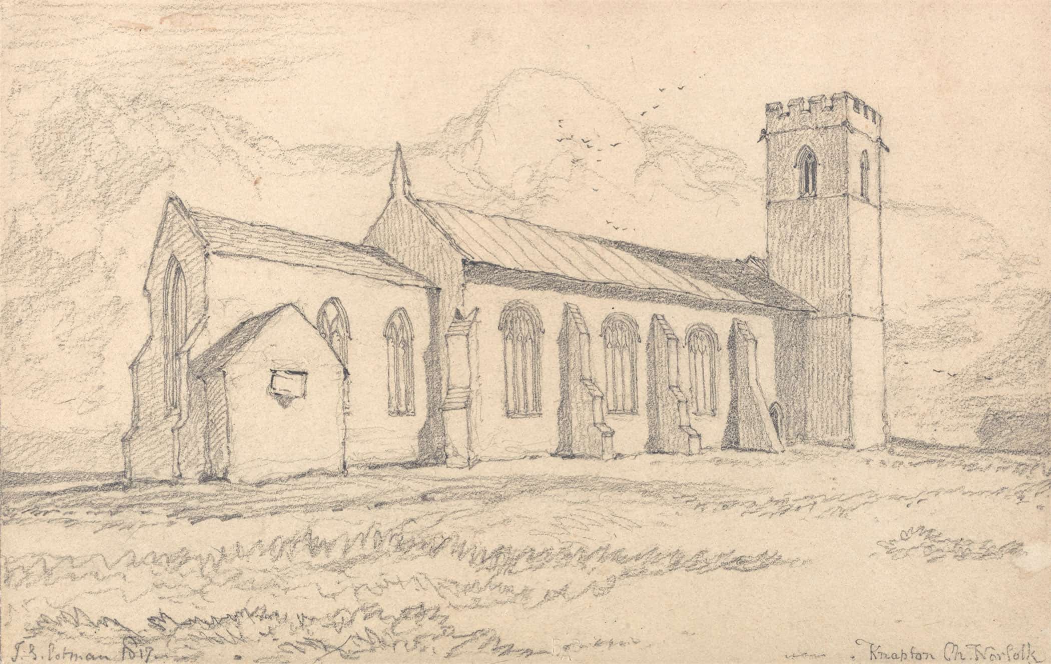 Knapton Church Norfolk From The North East by John Sell Cotman