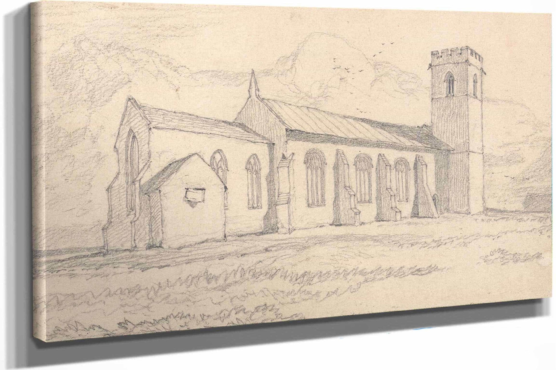 Knapton Church Norfolk From The North East by John Sell Cotman