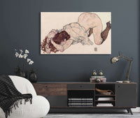 Kneeling Girl Resting On Both Elbows by Egon Schiele