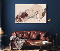 Kneeling Girl Resting On Both Elbows by Egon Schiele