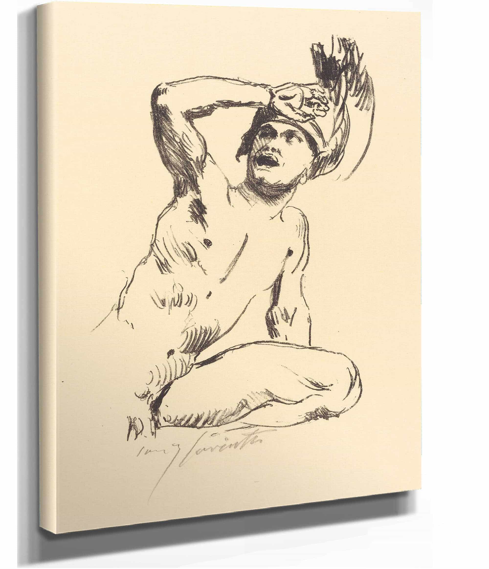 Kneeling Warrior I Kniender Krieger In Abwehr I by Lovis Corinth