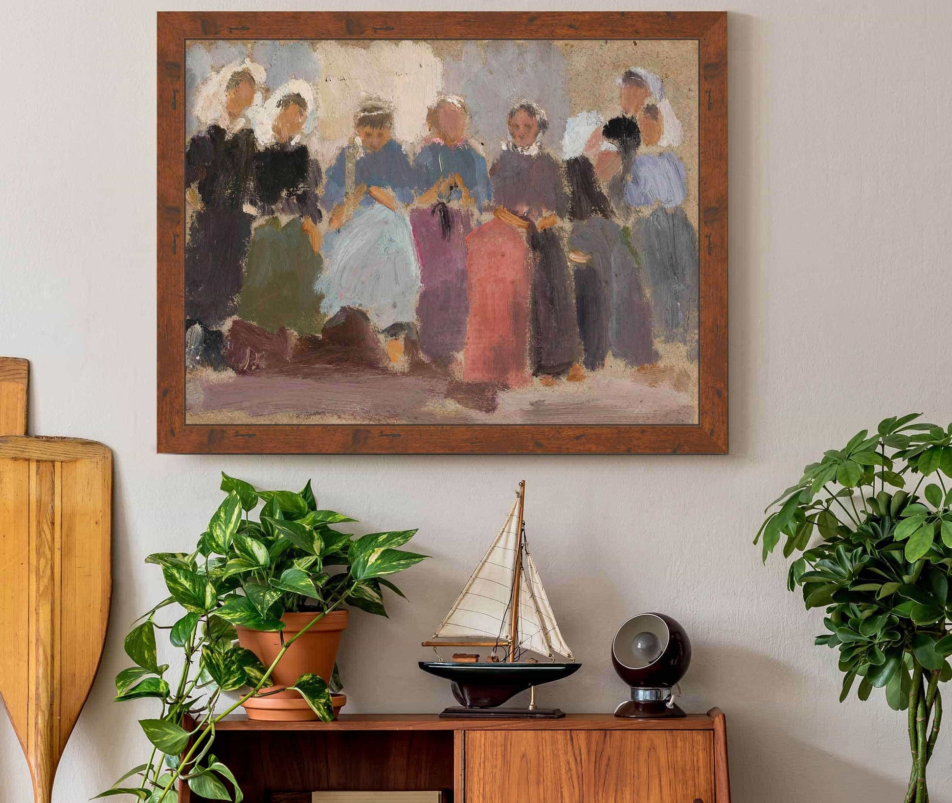 Knitting Women Sketch by Tadeusz Makowski