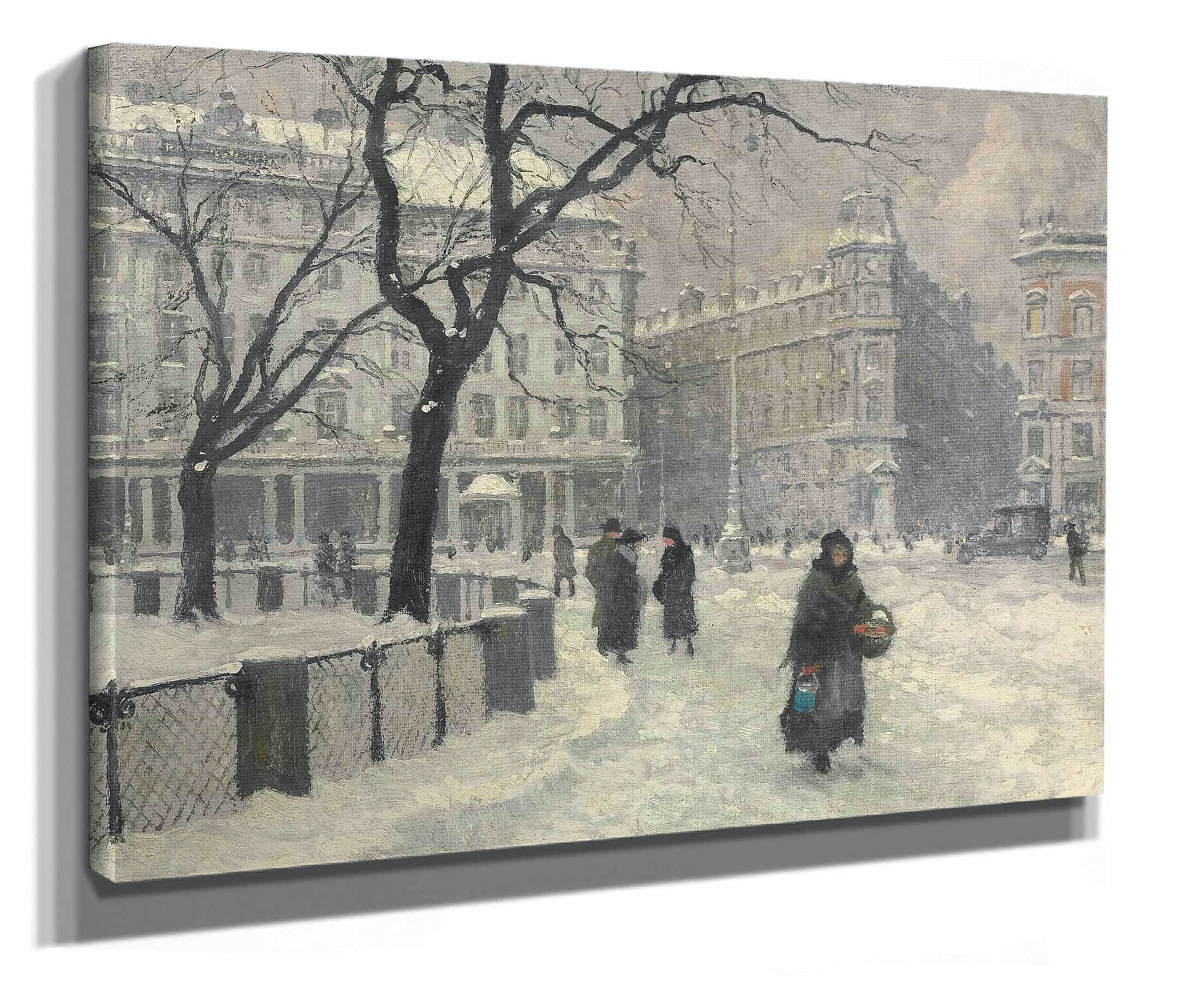 Kongens Nytorv Copenhagen In Winter by Paul Fischer
