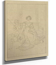 Konturzeichnung Einer Mutter Mit Vier Kindern by Johann Peter Krafft