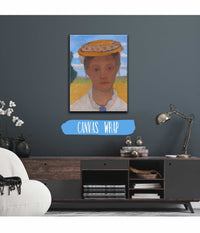 Kopf Der Schwester Herma Mit Marienblumchenkranz Auf Dem Hut by Paula Modersohn Becker