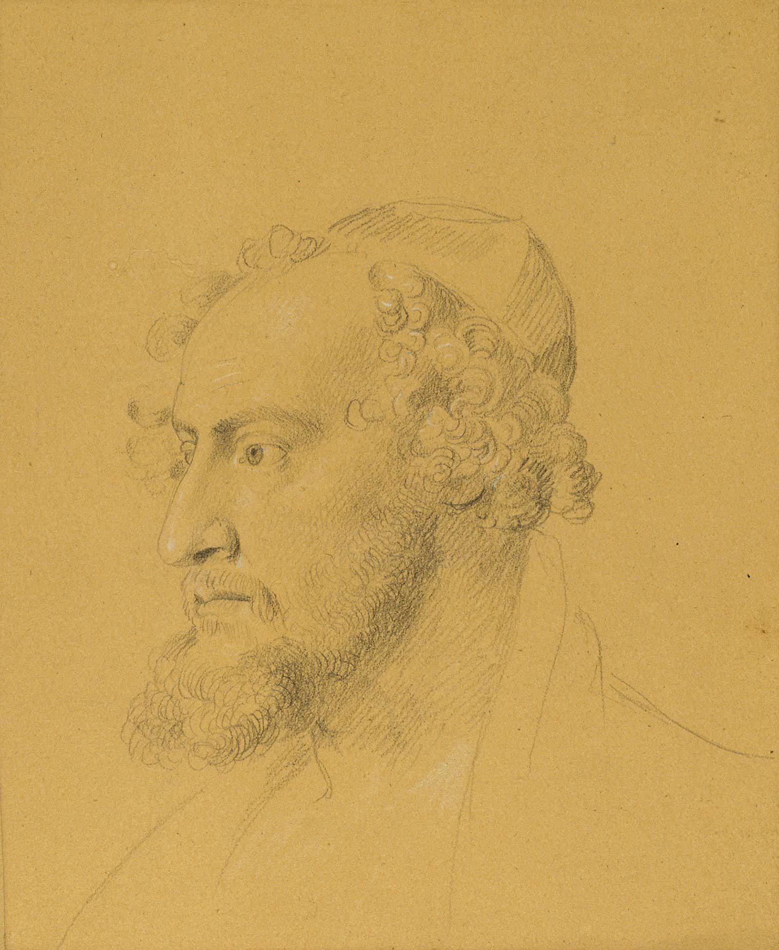 Kopfstudie Eines Bartigen by Johann Peter Krafft