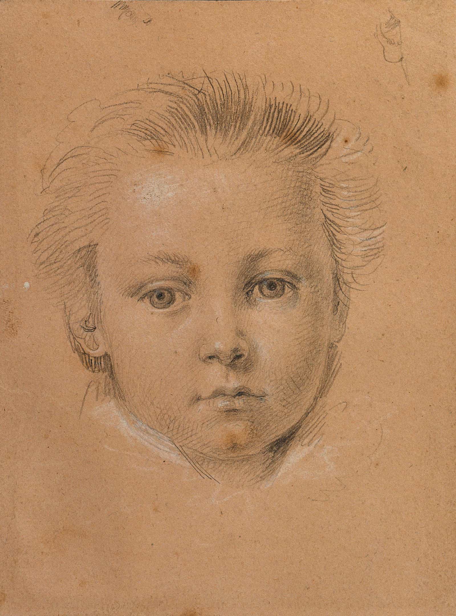 Kopfstudie Eines Knaben by Johann Peter Krafft