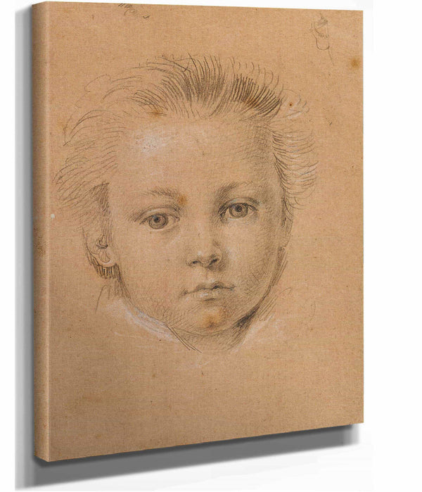 Kopfstudie Eines Knaben by Johann Peter Krafft