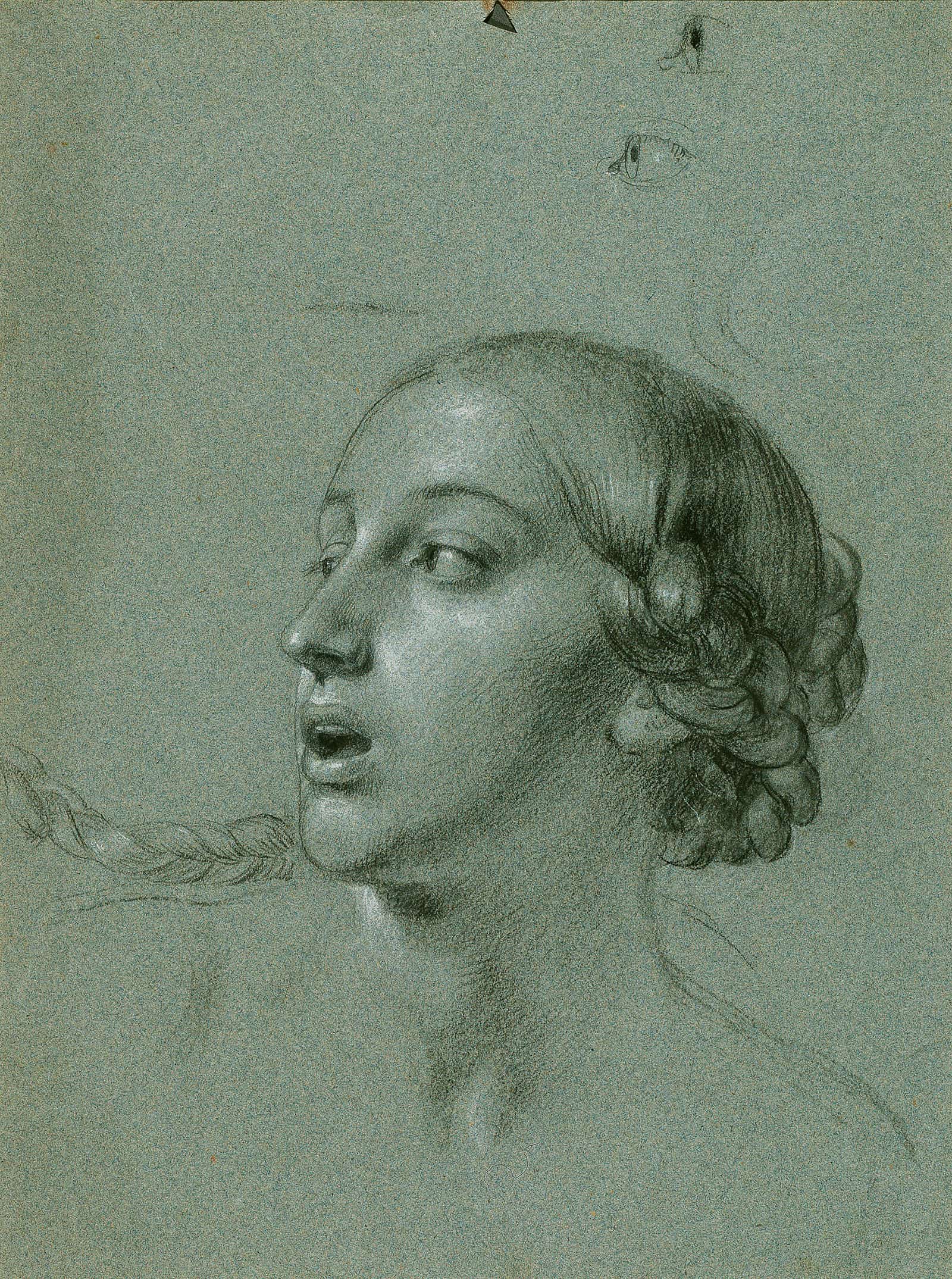 Kopfstudie Zu Arindal Und Daura by Johann Peter Krafft