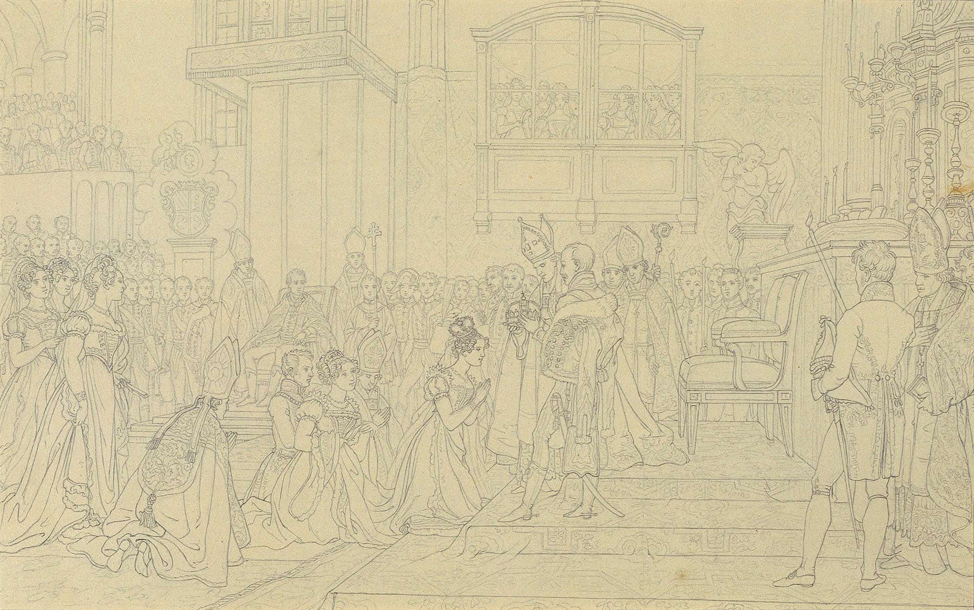Kronung Der Kaiserin Carolina Augusta In Pressburg by Johann Peter Krafft