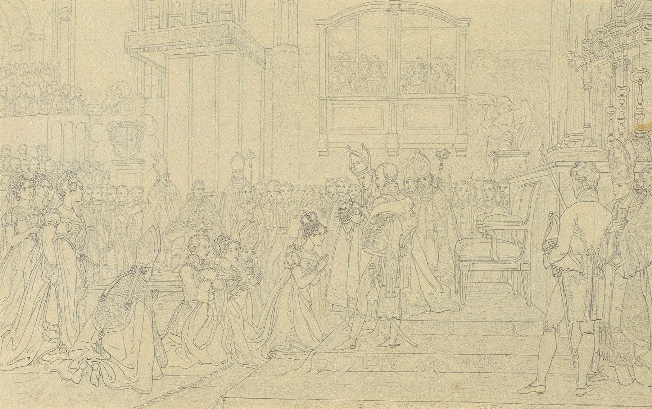 Kronung Der Kaiserin Carolina Augusta In Pressburg by Johann Peter Krafft