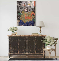 Kurokumo Oji Attacked By A Giant Spider by Tsukioka Yoshitoshi