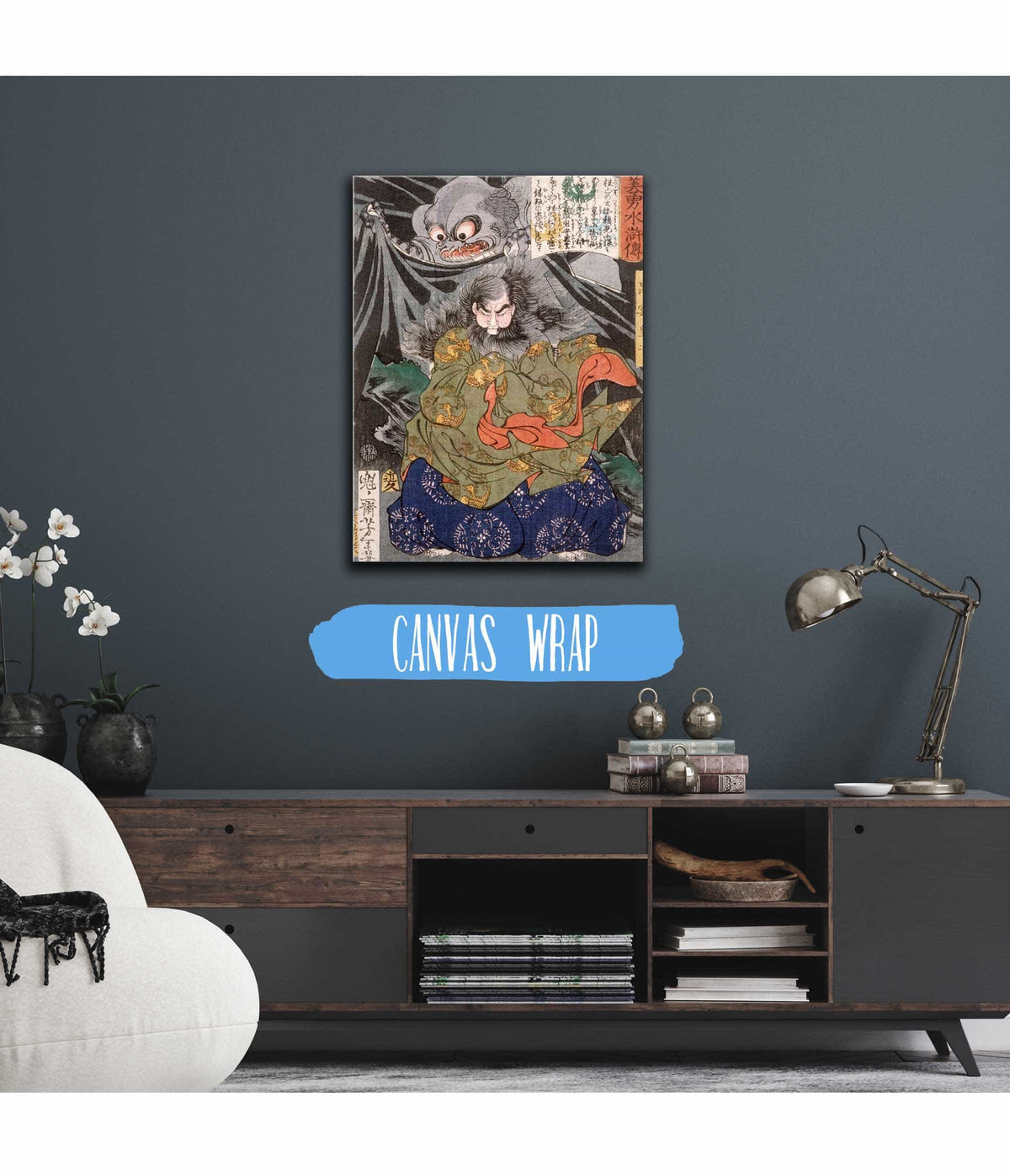 Kurokumo Oji Attacked By A Giant Spider by Tsukioka Yoshitoshi