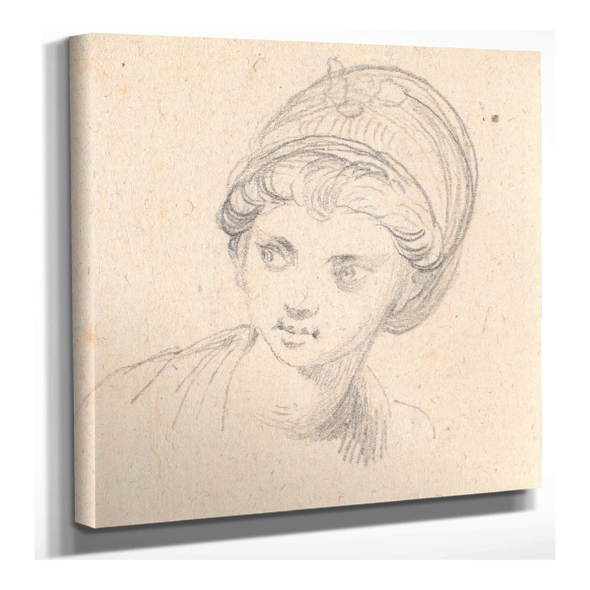 Kvindehoved Med Turban by Jens Juel