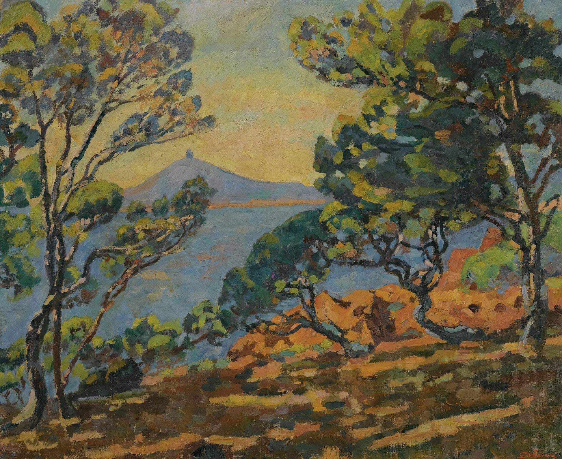 La Baie Dagay Et Le Semaphore by Armand Guillaumin