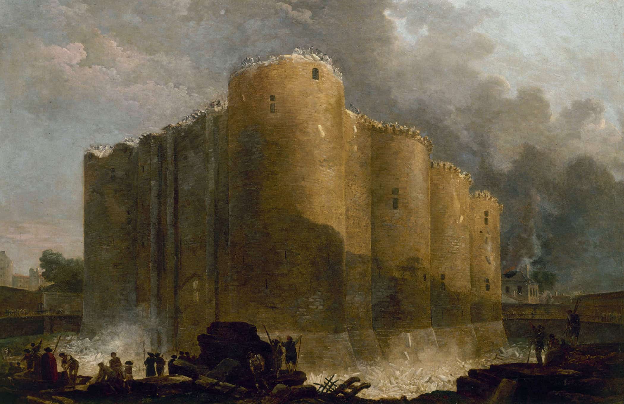 La Bastille Dans Les Premiers Jours De Sa Demolition by Hubert Robert