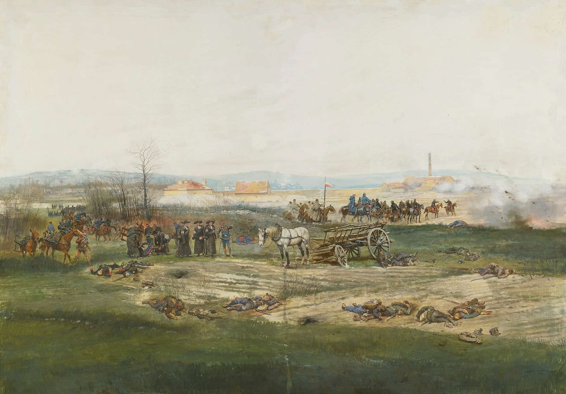 La Battaille De Champigny by Jean Baptiste Edouard Detaille