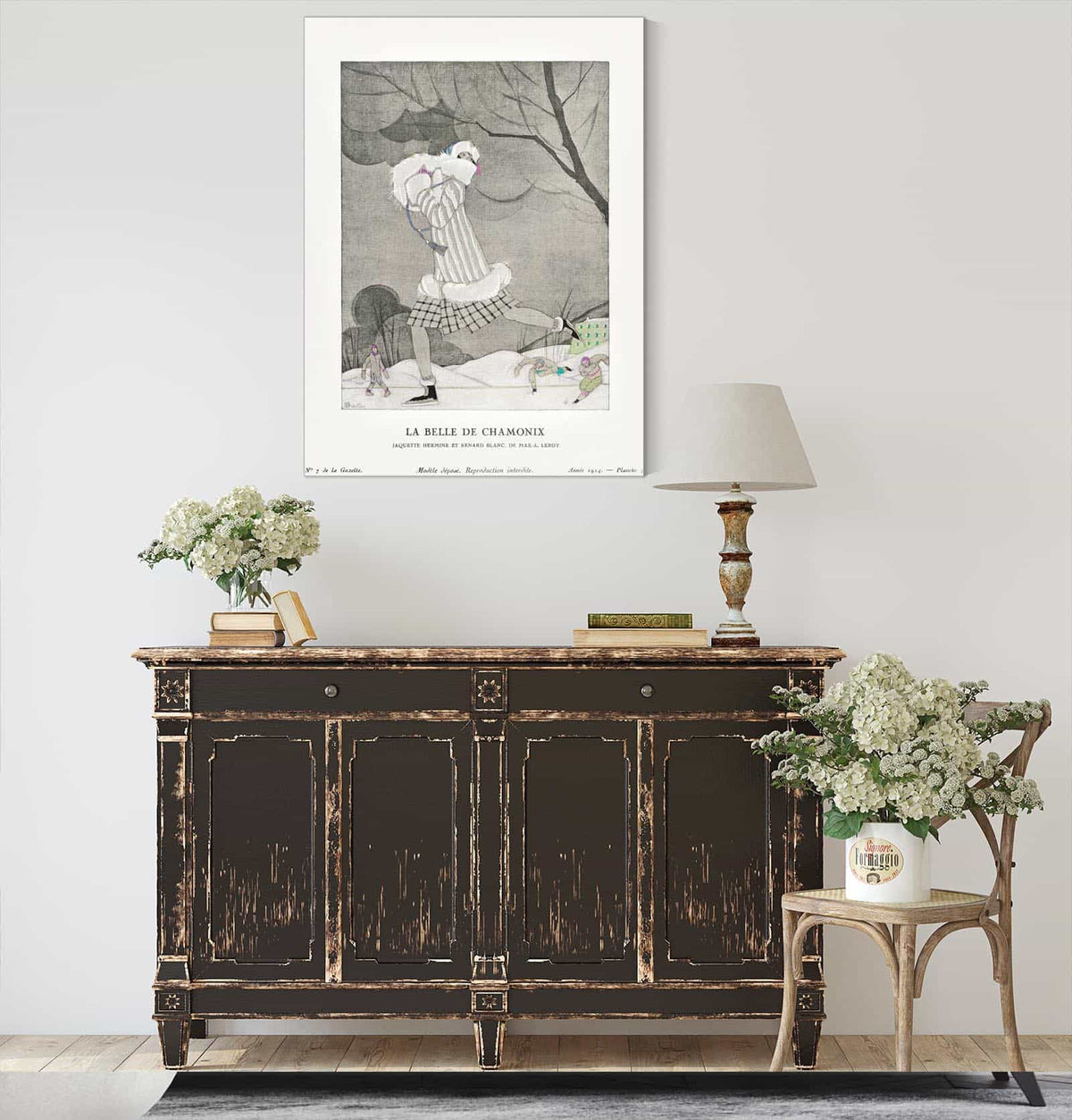 La Belle De Chamonix Ermine And White Fox Jacket By Max A Leroy by Charles Martin