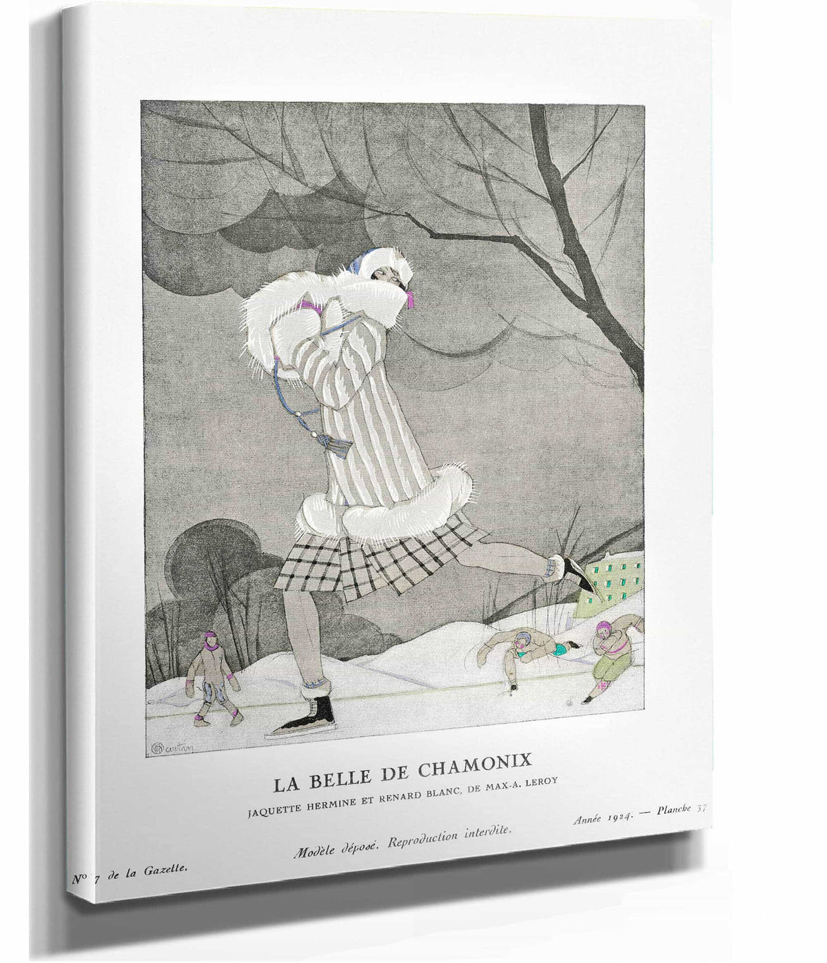 La Belle De Chamonix Ermine And White Fox Jacket By Max A Leroy by Charles Martin