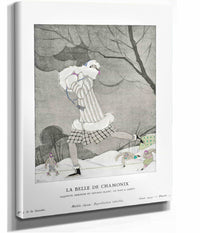 La Belle De Chamonix Ermine And White Fox Jacket By Max A Leroy by Charles Martin