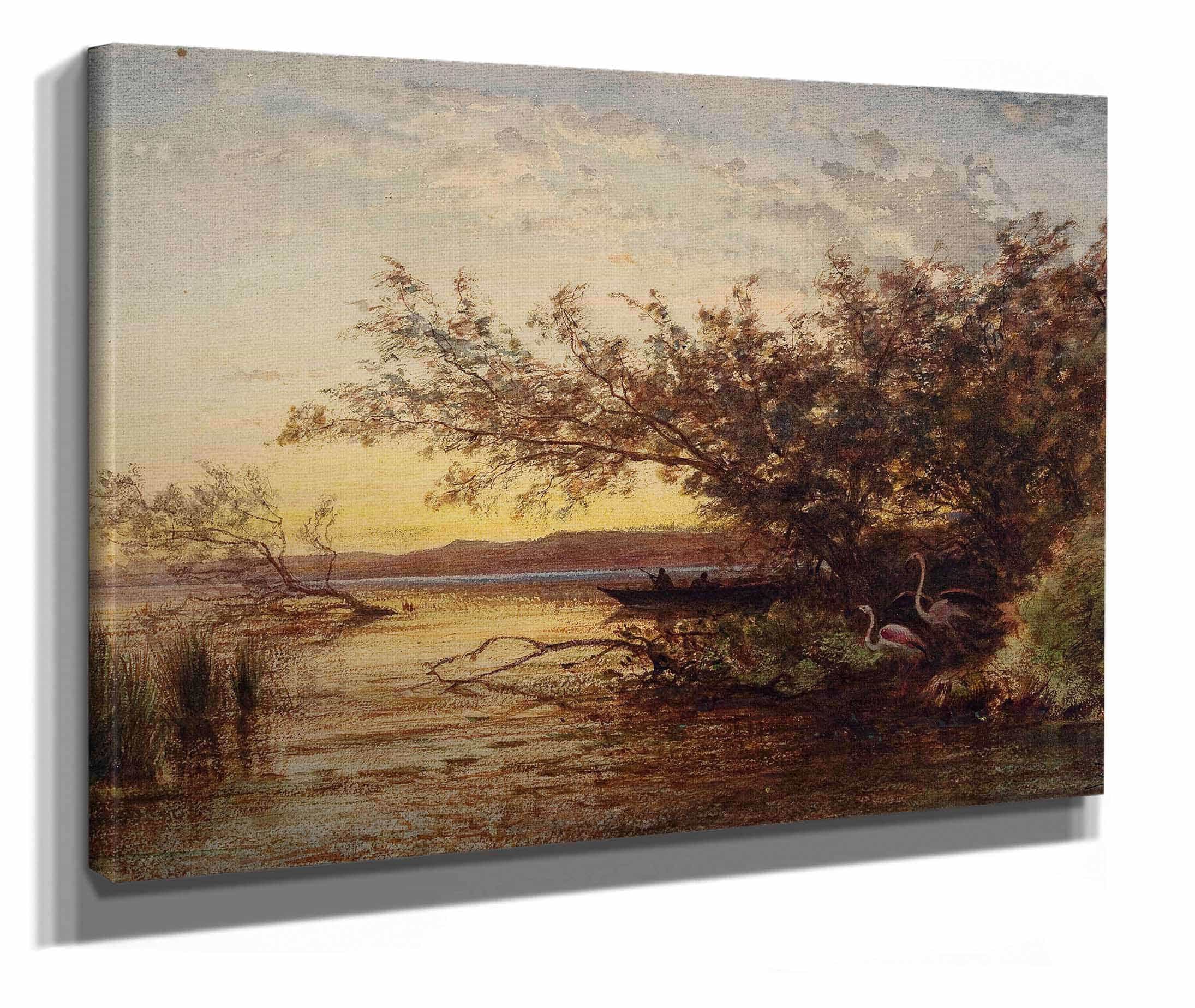La Camargue Coucher De Soleil by Felix Ziem
